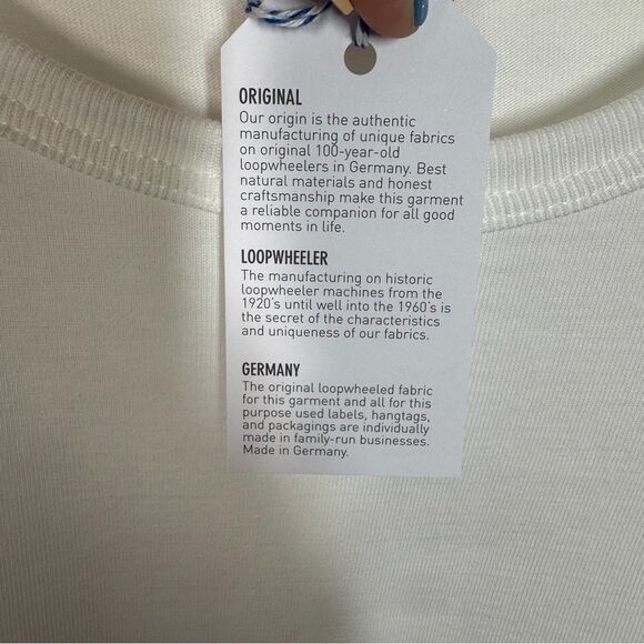 Merz B Schwanen Men’s Size XXL 215 Loopwheeled T-Shirt Classic White T-Shirt NWT - Picture 9 of 16